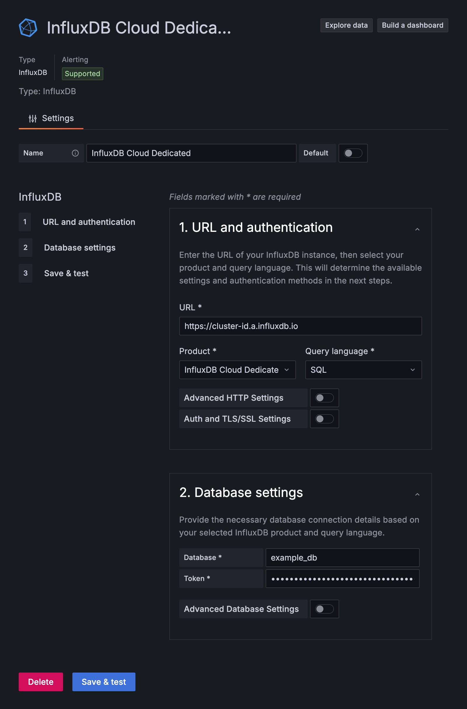 SQL configuration for {{% product-name %}}