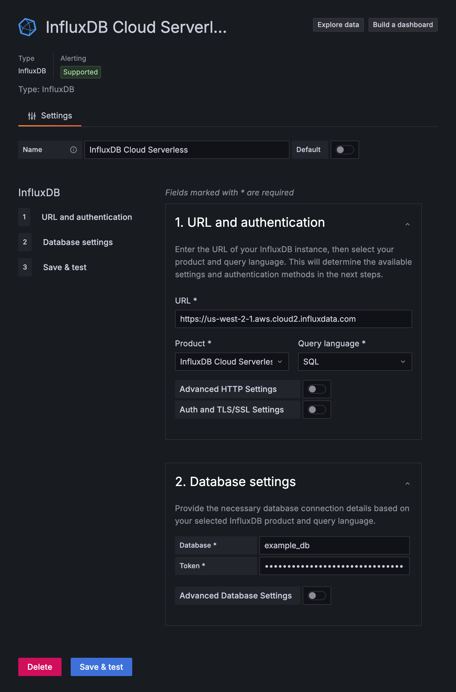 SQL configuration for {{% product-name %}}